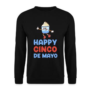 Happy Cinco De Mayo Mayonnaise Drôle Sucrée - Sweat-shirt Unisexe - noir - Devant - Alina (178cm) & Michal (187cm)