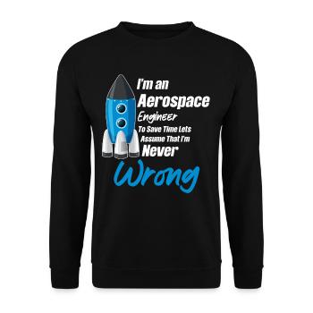 Um Zeit Zu Sparen, Gehen Wir Davon Aus, Dass Ich - Unisex Pullover - Schwarz - Vorne - Alina (178cm) & Michal (187cm)