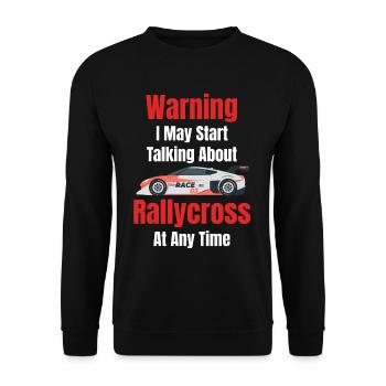 Warnung: Ich Kann Jederzeit Anfangen, Über - Unisex Pullover - Schwarz - Vorne - Alina (178cm) & Michal (187cm)