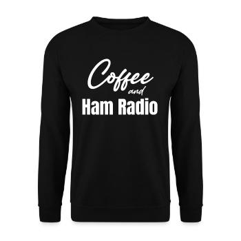 Café Et Radioamateur Drôle Antenne Antique - Sweat-shirt Unisexe - noir - Devant - Alina (178cm) & Michal (187cm)