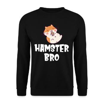 Frère hamster ! Amoureux Des Hamsters, Mignon - Sweat-shirt Unisexe - noir - Devant - Alina (178cm) & Michal (187cm)