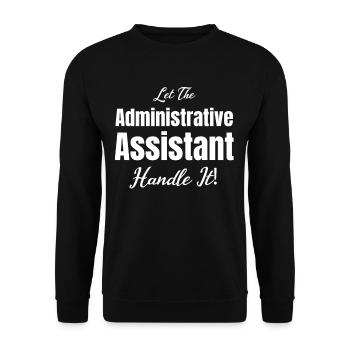 Laisser l’adjointe administrative - Sweat-shirt Unisexe - noir - Devant - Alina (178cm) & Michal (187cm)