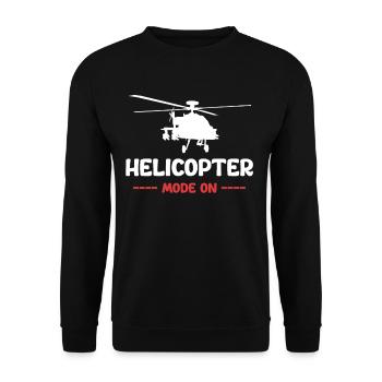 Mode hélicoptère dans les hangars à partir de - Sweat-shirt Unisexe - noir - Devant - Alina (178cm) & Michal (187cm)