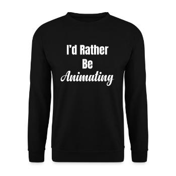 Ich Würde Lieber Einen Lustigen 3d-animator Für - Unisex Pullover - Schwarz - Vorne - Alina (178cm) & Michal (187cm)