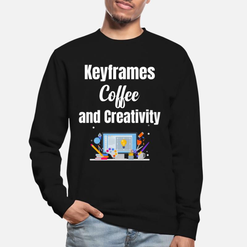 Keyframes, coffee and creativity funnier Unisex Sweatshirt