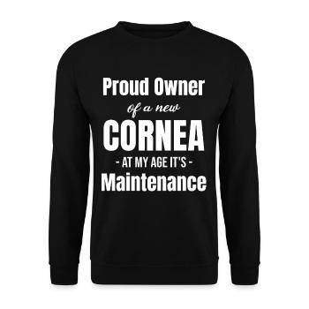 Proud owner of a new cornea in my - Unisex Sweatshirt - black - Front - Alina (178cm) & Michal (187cm)