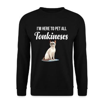 Ich Bin Hier, Um Alle Tonkinesen-ragdoll-eltern, - Unisex Pullover - Schwarz - Vorne - Alina (178cm) & Michal (187cm)
