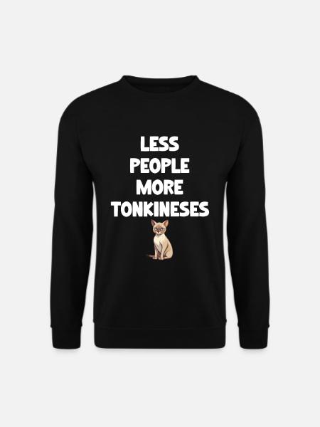 Weniger Menschen Mehr Tonkinesen Ragdoll-fell - Unisex Pullover - Schwarz