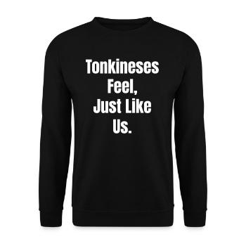 L’ambiance tonkinoise, tout comme nous - Sweat-shirt Unisexe - noir - Devant - Alina (178cm) & Michal (187cm)