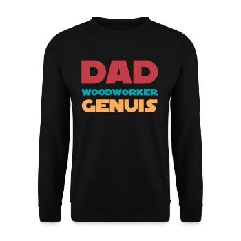Never Better, Funny Craftsman, Contractor, - Unisex Sweatshirt - black - Front - Alina (178cm) & Michal (187cm)