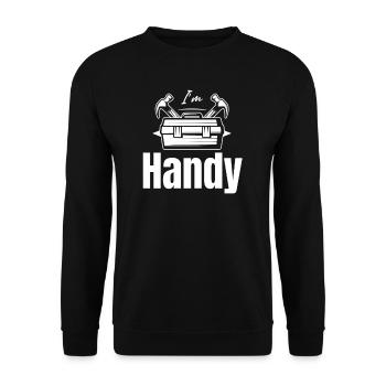 Never Better, Funny Craftsman, Contractor, - Unisex Sweatshirt - black - Front - Alina (178cm) & Michal (187cm)