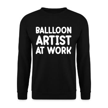 Balloon artists at work funnier - Unisex Sweatshirt - black - Front - Alina (178cm) & Michal (187cm)