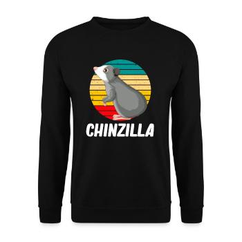 Chinzilla Chinchilla Lover Bunny For Babies - Unisex Sweatshirt - black - Front - Alina (178cm) & Michal (187cm)