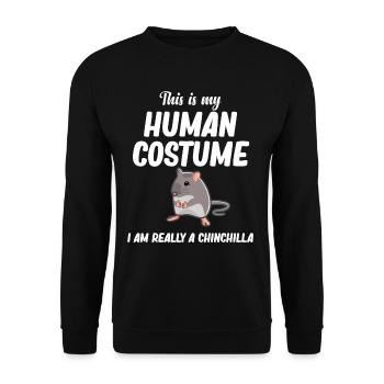 This is my human costume. I am - Unisex Sweatshirt - black - Front - Alina (178cm) & Michal (187cm)