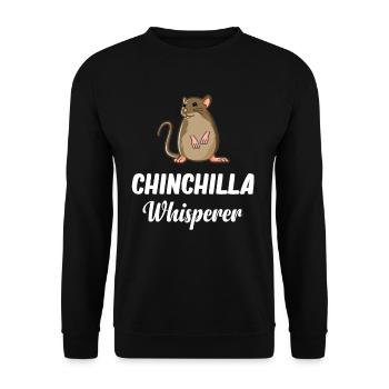 Chinchilla Whisperer Lover Bunny for Babies - Unisex Sweatshirt - black - Front - Alina (178cm) & Michal (187cm)