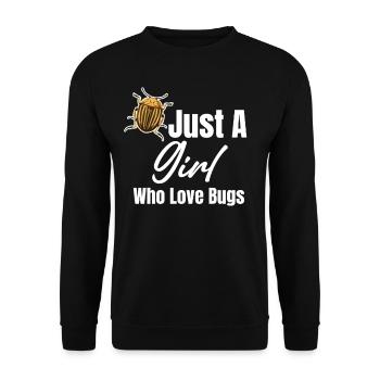 Just a girl who loves insects, entomologist, - Unisex Sweatshirt - black - Front - Alina (178cm) & Michal (187cm)