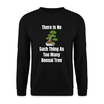 Es Gibt Nicht Zu Viele Bonsai-bäume. Mandala - Unisex Pullover - Schwarz - Vorne - Alina (178cm) & Michal (187cm)