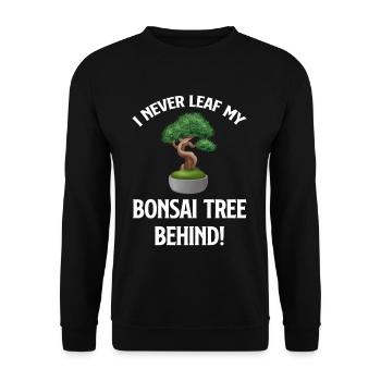 Ich Lasse Meinen Bonsai-baum Nie Zurück! - Unisex Pullover - Schwarz - Vorne - Alina (178cm) & Michal (187cm)