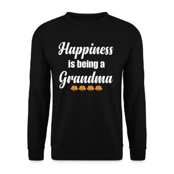 Le bonheur est un souvenir de Grammie-Alzheimer de - Sweat-shirt Unisexe - noir - Devant - Alina (178cm) & Michal (187cm)