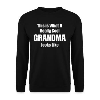 So Sieht Eine Wirklich Coole Oma Bei Alzheimer Aus - Unisex Pullover - Schwarz - Vorne - Alina (178cm) & Michal (187cm)