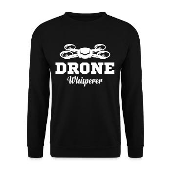 Drone Whisperer Funny Flyer - Unisex Sweatshirt - black - Front - Alina (178cm) & Michal (187cm)