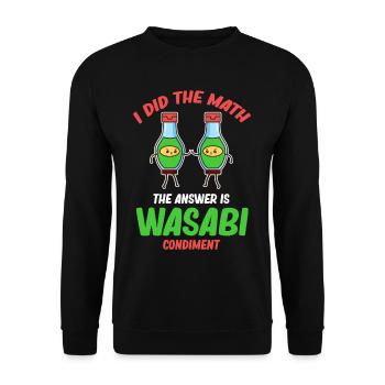 Ich Habe Es Nachgerechnet: Die Antwort Lautet - Unisex Pullover - Schwarz - Vorne - Alina (178cm) & Michal (187cm)