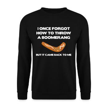 I forgot how to throw once, but it fell - Unisex Sweatshirt - black - Front - Alina (178cm) & Michal (187cm)