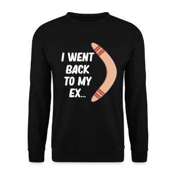 I went back to my ex. Lustiger - Unisex Sweatshirt - black - Front - Alina (178cm) & Michal (187cm)
