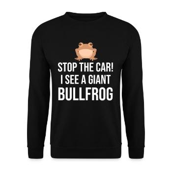 Arrête la voiture! Je vois un énorme - Sweat-shirt Unisexe - noir - Devant - Alina (178cm) & Michal (187cm)