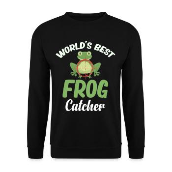 Meilleur attrape-grenouilles du monde Chasse Cottagecore Morelle - Sweat-shirt Unisexe - noir - Devant - Alina (178cm) & Michal (187cm)