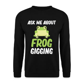 Posez-moi des questions sur le - Sweat-shirt Unisexe - noir - Devant - Alina (178cm) & Michal (187cm)