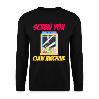 Screw You Claw Machine Lover Vending Amusement - Unisex Pullover - Schwarz - Vorne - Alina (178cm) & Michal (187cm)