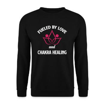 Reiki Is My Jam Chakra Healing, Buddhist - Unisex Sweatshirt - black - Front - Alina (178cm) & Michal (187cm)
