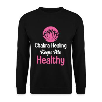 Reiki Ist Meine Jam-chakra-heilung, Buddhistische - Unisex Pullover - Schwarz - Vorne - Alina (178cm) & Michal (187cm)