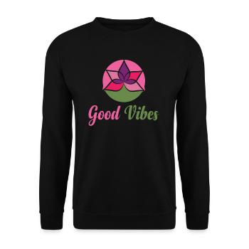 Chakra Healing Buddhist Hypnosis - Unisex Sweatshirt - black - Front - Alina (178cm) & Michal (187cm)