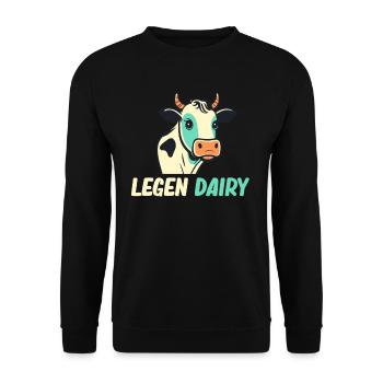 Légende Producteur laitier Hereford Ranchero - Sweat-shirt Unisexe - noir - Devant - Alina (178cm) & Michal (187cm)