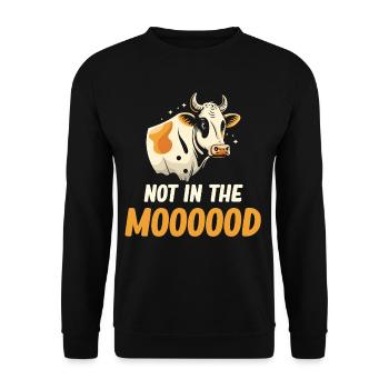 Pas au Moooood Cattle Farmer Ranchero - Sweat-shirt Unisexe - noir - Devant - Alina (178cm) & Michal (187cm)