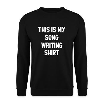 This Is My Song Writing Shirt Karaoke Gitarrist - Unisex Pullover - Schwarz - Vorne - Alina (178cm) & Michal (187cm)