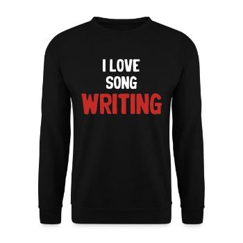 Ich Liebe Songwriting, Autor, Karaoke, Gitarrist, - Unisex Pullover - Schwarz - Vorne - Alina (178cm) & Michal (187cm)