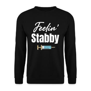 Feelin' Stabby Phlebotomist Clinical Hematom - Unisex Sweatshirt - black - Front - Alina (178cm) & Michal (187cm)