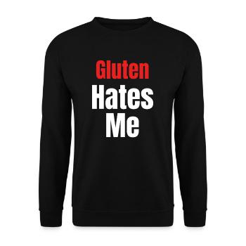 gluten hates me cereals celiac disease allergy - Unisex Sweatshirt - black - Front - Alina (178cm) & Michal (187cm)