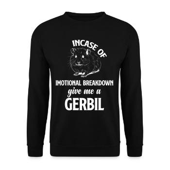 En cas d’un - Sweat-shirt Unisexe - noir - Devant - Alina (178cm) & Michal (187cm)