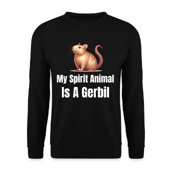 My power animal is a gerbil, a - Unisex Sweatshirt - black - Front - Alina (178cm) & Michal (187cm)