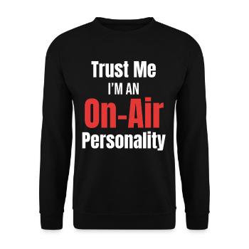 Vertrauen Sie Mir, Ich Bin Ein - Unisex Pullover - Schwarz - Vorne - Alina (178cm) & Michal (187cm)