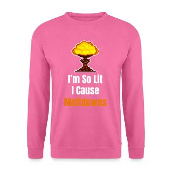 Je suis tellement éclairé que je peux fondre - Sweat-shirt Unisexe - rose - Devant