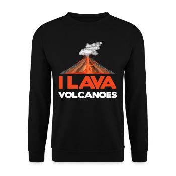I Lava Volcanoes Volcanologist Geology - Unisex Sweatshirt - black - Front - Alina (178cm) & Michal (187cm)