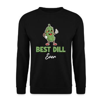Bester Dill Aller Zeiten, Eingelegtes, - Unisex Pullover - Schwarz - Vorne - Alina (178cm) & Michal (187cm)