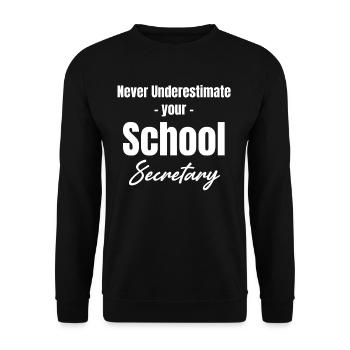 Unterschätze Niemals Den Stellvertretenden Lehrer - Unisex Pullover - Schwarz - Vorne - Alina (178cm) & Michal (187cm)