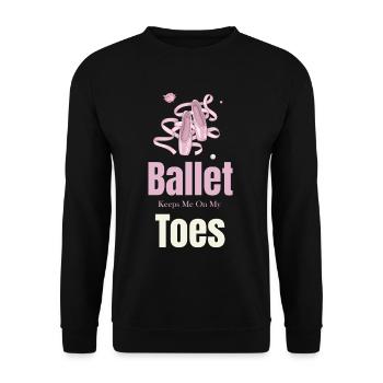 Le ballet me tient en haleine pour plus théâtral - Sweat-shirt Unisexe - noir - Devant - Alina (178cm) & Michal (187cm)