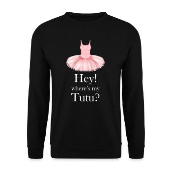 Hé! Où est mon Tutu ? Ballerette Théâtrale - Sweat-shirt Unisexe - noir - Devant - Alina (178cm) & Michal (187cm)